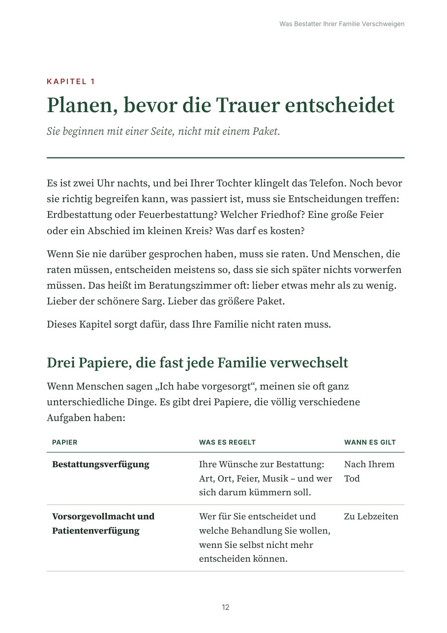 Der Anfang von Kapitel 1